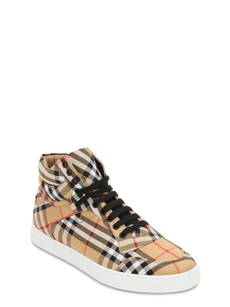 burberry mens shoes cotton trainers sneakers|burberry high top sneakers men.